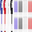 Outus 8 Pieces Heat Erase Pens Fabric Marking Heat Erasable Pens with 56 Pieces Refills for 80s Retro Quilting, Sewing, DIY Dressmaking