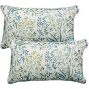 Pack of 2 Patio Lumbar Pillows, 12"x20" Fade Resistant Outdoor Waterproof Lumbar Pillow with Inners, Decorative Garden Lumbar Cushions for Home Patio Terrace Sofa Use (Yellow Gains)