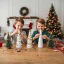 DOITOOL Cardboard Cones 3PCS White Craft Foam Cones for Crafts 12 Inch, Christmas Foam Tree for DIY Crafts, DIY Christmas Gnomes, Holiday Decor White Craft Balls