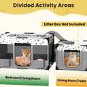 Portable Cat Playpen, PVC Pipe Reinforced Kitten Dog Pet Playpens for Indoor Cats Enclosed, Foldable Puppy Doggy Play Pen Outdoor, Kennel Tent Cage Crates, Zipper Top Cover(39"x24"x22")