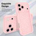 MZELQ for iPhone 17 Pro Max Case 2025 Case, Silicone Wave Ripple Cute Pattern, Camera Protection Soft Slim Shockproof for Girls Women -Pink