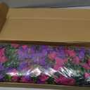 muafho Artificial Hanging Flowers for Outdoors, 6PCS Silk Morning Glory Artificial Flowers, UV Resistant Fake Flower Realistic Faux Plants for Home Patio Porch Garden Basket Decor (Purple+Fuchsia)