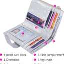 Womens Wallets RFID Small Compact Bifold Leather Card Holder Zip Pocket