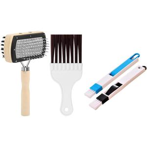 Air Conditioner Condenser Fin Cleaning Brush Refrigerator Coil Cleaning Brush Supplies Coil 4-in-1 Mini Split AC Coil Cleaning Kit Multi-Purpose Coil & Keyboard Cleaner Brush Set