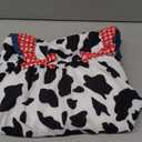 IDOPIP Toddler Baby Girls Cow Plaid Strawberry Rainbow Tutu Dress Summer Sleeveless Princess Birthday Party Dresses Clothes Size 110