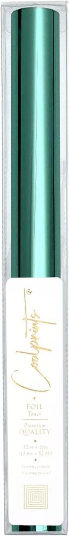 Coolprints Foil for Laminator and Laser Printer, Foil for Toner, Basic Colors, Roll of 12.6 Inches x 32.8 Feet (Mint)
