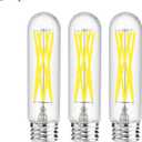 E26 Dimmable 6W T10(T30) Led Edison Bulb, 60 Watt Equivalent, Daylight 5000K Tubular Vintage Shape for Chandeliers, Wall scones, Pendant, 3 Pack, AC 120V