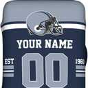 Custom Dallas Luggage Cover, Personalized Suitcase Cover, Customized Design Your Name and Number Washable Elastic Travel Suitcase Protector for Business Vacation For 18-32 Inch Luggage L