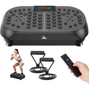 Vibration Plate Exercise Machine - CrazyFeb Vibration Plate for Lymphatic Drainage, Whole Body Vibrating Plate Exercise Machine - Waver Vibration Plate High-Intensity Fitness Equipment for Weight Loss
