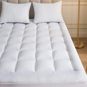 Niagara Microfiber Queen Mattress Topper - Pillow Top Mattress Cover Quilted Fitted Cooling Topper for Back Pain Deep Pocket Fits 20 Inches (60x80 Inches)