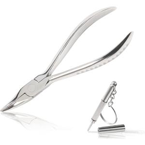 Bent Nose Eyeglasses Pliers 6 Inches Eyeglasses Nose Pad Arm Adjusting Pliers Glasses Repair Assembling & Ajusting Tools Optical Optician Tool with Eyeglass Repair Screwdriver
