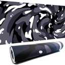 Fluid Pattern XXL Mouse Pad,Super Thick Waterproof Fluid Pattern Large Gaming Mousepad with Stitched Edge,Mouse Computer Desk Accessories,Non-Slip Base Mouse Keyboard Mat 800X400X4mm