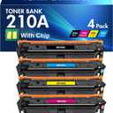 210A Toner Cartridges 4 Pack: 210X MFP 4301fdw Compatible for HP 210A 210 Toner Cartridges Set Color Laserjet Pro MFP 4301fdw 4301fdn Pro 4201dw 4201dn Series Printer W2100A W2100X High Yield Ink