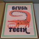 Brush Your Teeth Framed Artwork, 15.75"x19.75"
