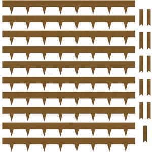 Worth Garden 10-Pack Corten Steel Landscape Lawn Edging - 4.5in H Rust Patina Finish Bendable Metal Strips - Hammer-in Pre-Rusted Border w/ 11 Clips - Yard Pathway Divider (33Ft Total)