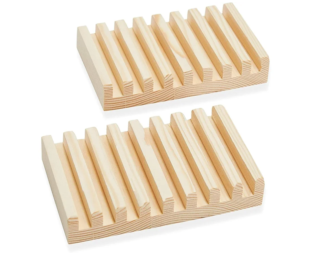 Juvale Coaster Holders - 2-Pack Coaster Display Stand Hold Up to 8 Coaster, 3.9-Inch Wood Coaster Holder Fit Square Round Coaster, for Kitchen, Dining Table, Home Decoration, Housewarming Gift