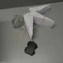 Kingdder 3 Pieces Moravian Star Light LED 3D Star Hanging Light Powered by Battery with Timer Function White Porch Lantern Holiday Decor for Indoor Outdoor Christmas Tree Balcony Courtyard (18 Inch)