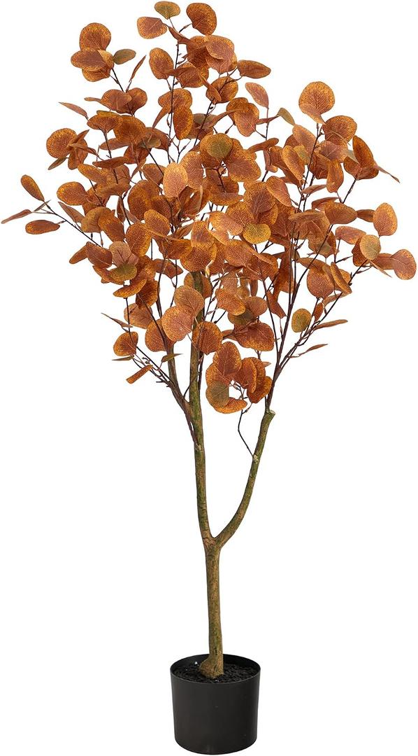 Nearly Natural 4ft Artificial Eucalyptus Tree Faux Greenery for Indoor Home Decor