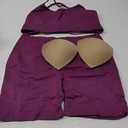 SUUKSESS Women Seamless Workout Sets Strappy Sports Bra High Waist Booty Shorts Outfits (8-10, #1 Deep Purple)