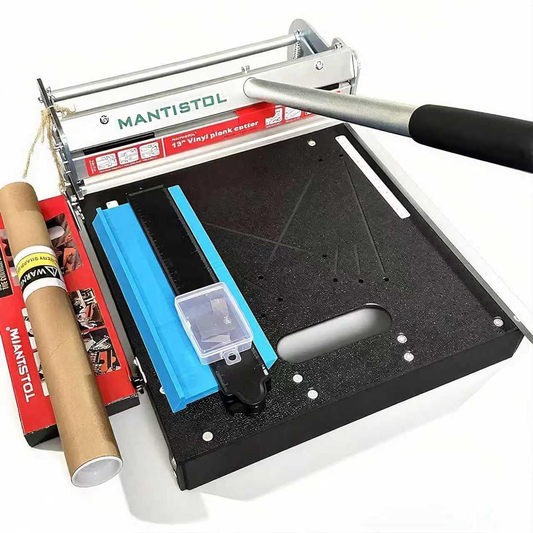 13" Pro Rigid Core Vinyl floor Cutter with Notching Tools and Extra Blade, Cuts LVP, WPC, LVT, SPC, VCT, PVC for Complex Jobs! No Chipping, No Power Needed!