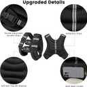 6lb/8lb/12lb/16lb/20Lb Weighted Vest Woman Men with Reflective Stripe, Chest Size Adjustable Strength Training Weight Vest for Walk Running Jogging (Black)