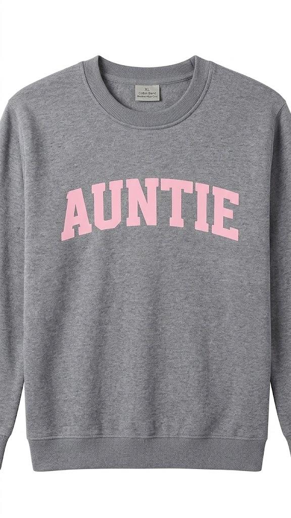 Auntie Crewneck Sweater XL Gray