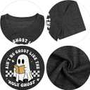 Halloween Teacher Shirts for Women Reading Books Shirt Funny Spooky Teacher Tee Halloween Party Short Sleeve Tops (XXL)