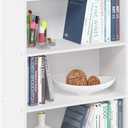 Furinno PASIR Book Shelf, 3-Tier Bookshelf, Storage Shelves Bookcase, 9.7 x 23.7 x 31.5, for Living Room, Bedroom, Home Office, Plain White