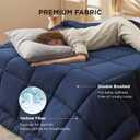 Bedsure Comforter Duvet Insert - Quilted Comforters Queen Size, All Season Duvet, GentleSoft Down Alternative Bedding, with 8 Tabs, Gifts for Women/Men, Navy Blue, Queen 88 x 88 Inches