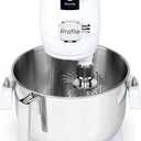 GE Profile Smart Stand Mixer w/Built-In Smart Scale & Auto Sense Technology, 7qt Stainless Steel Bowl, 11 Speed l Dough Hook, Beater, 11-wire whip l works w/Amazon Alexa & Google Home l Stone White