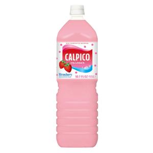 Calpico Soft Drink, Strawberry, 50.7 FZ (Pack of 1)