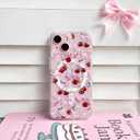 NITITOP Compatible with iPhone 15 Case Clear Magnetic Durable Compatible with MagSafe Cute Bow Ribbon for Women Girls Bowknot Hard PC Back Shockproof Protective Phone Cover - Cherry