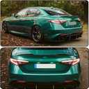 Trunk Spoiler for Alfa Romeo Giulia 2017-2024 | Car Rear Boot Lid Highkick Spoiler Wing Lip Gloss Black