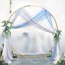 6.56 ft Gold Round Backdrop Stand, Stable Circle Balloon Arch Frame, Metal Circle Arch Stand for Wedding Birthday Party Baby Shower Decoration