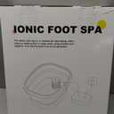 Ionic Foot Bath Detox Machine,Foot Detox Foot Bath Soak Tub with 2 Arrays,80 Disposable Liners,Detox Sea Salt,Folding Foot Spa Bucket,Home Salon-Level Foot Soaking Tub