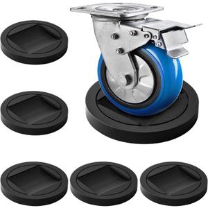 Bed Stoppers to Prevent Sliding - 6 Pack Furniture Wheel Stopper for Hardwood Floor - Rubber Bed Frame Stopper Caster Cups fit All Wheels of Furniture, Sofa, Bed, Chairs