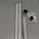 Sliding Door Security Bar17.5-50 inch Adjustable Patio Door Security bar, Heavy Duty Window Security Bars Inside for Sliding Glass Door Home Apartment Bedroom(White)