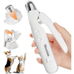 2-in-1 Dog Nail Clippers & Dog Nail Grinder with 2 LED Lights, Ultra-Quiet, USB Rechargeable,Security Upgrade,Multiple Grinding Methods, and Splash Guard for Small and Large Dogs & Cats
