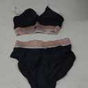 BMJL Women's High Waisted Bikini Sets V Neck Two Piece Swimsuit Color Block Twist Front Bathing Suits M