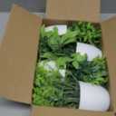 Mkono 4 Packs Fake Plants Mini Artificial Greenery Potted Plants Faux Eucalyptus for Spring Decor Home Indoor Office Table Shelf Room Bathroom Farmhouse Decor (White)