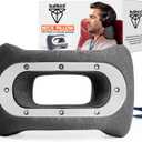bullbird Neck Pillow for Travel - Ergonomic Memory Foam Design - Comfortable Cervical Support for Airplane, Car & Home - Compact & Portable with Carry Bag - White
