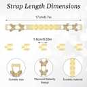 Bling Band Compatible for Garmin Lily 2/Lily 2 Classic/Active, 14mm Diamond Butterfly Stylish Women Strap Replacement for Lily 2 Smartwatch