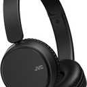 JVC Deep Bass Wireless Headphones, Bluetooth 5.2, Built-in EQ (Bass/ Clear/ Normal), Multi-Point Connection, Voice Assistant Compatible, 35 Hour Battery Life - HAS36WB (Black)