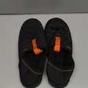 Kricely Mens House Shoes, Slip-On Indoor&Outdoor Slippers with Memory Foam Non-Slip Sole, Fuzzy Comfortable Loafers for Men (12, Black)