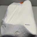 Cervical Neck Pillow, Memory Foam Pillows for Neck Discomfort Relief, 2 Heights Ergonomic Pillow with Breathable Ice Silk Cover, Neck Support Pillow for Side Sleepers, Odor-Free White