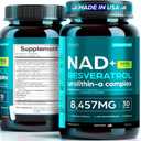 NAD Supplement 8,457 mg Extra Strength NMN Alternative Liposomal, Green Tea + Astaxanthin for Women & Men, Resveratrol, CoQ10, Alpha Lipoic Acid  Energy Anti-Aging,Cell Regeneration 30-Day