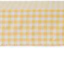 DII Checkered Tabletop Collection 100% Cotton, Machine Washable, Tablecloth, 52x52, Yellow