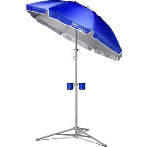Wondershade Ultimate Portable Sun Shade Umbrella Lightweight Adjustable Outdoor Patio & Beach Umbrella with Tripod Base (Blue)