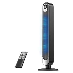 Dreo Tower Fan 42 Inch,Quiet Oscillating Bladeless Fan with Remote, 6 Speeds, 4 Modes, LED Display, 12H Timer, Black Floor Standing Fan Powerful for Indoor Home Bedroom Office Room