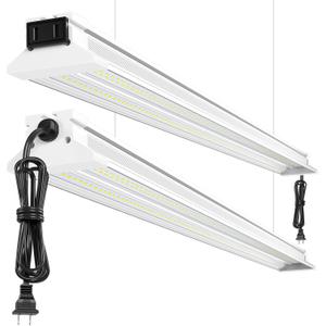 ELEKICO Super Bright 60W Led Shop Lights 4FT 2-Pack| Ceiling Or Hanging Mount| 5000K 9000lm Linkable 4' Led Ceiling Garage Lighting Light Fixtures for Garage Shop Workshop Barn Lighting